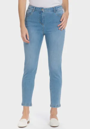 Denim Capri Trousers - Blue Light Denim