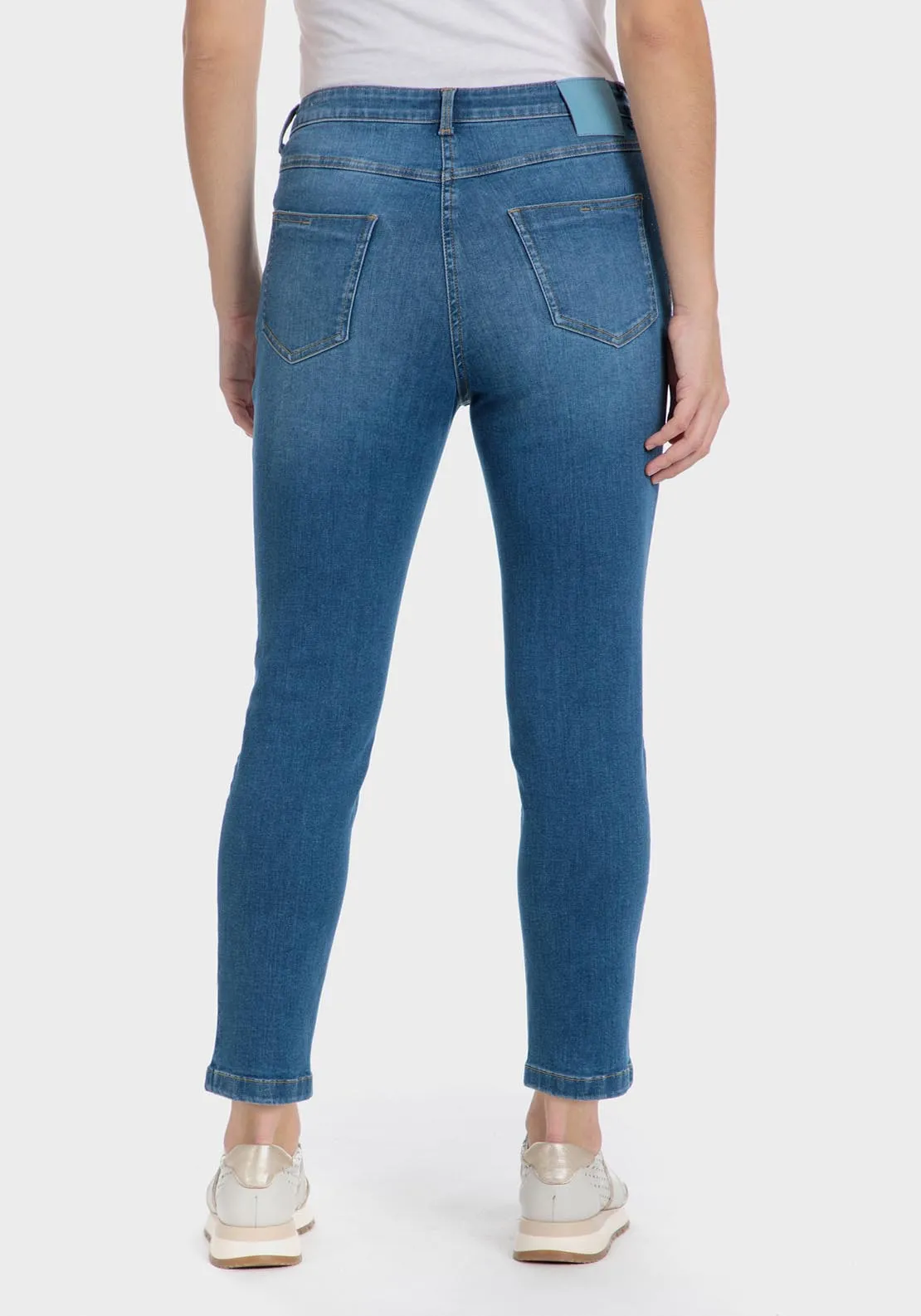 Denim Capri Trousers - Blue