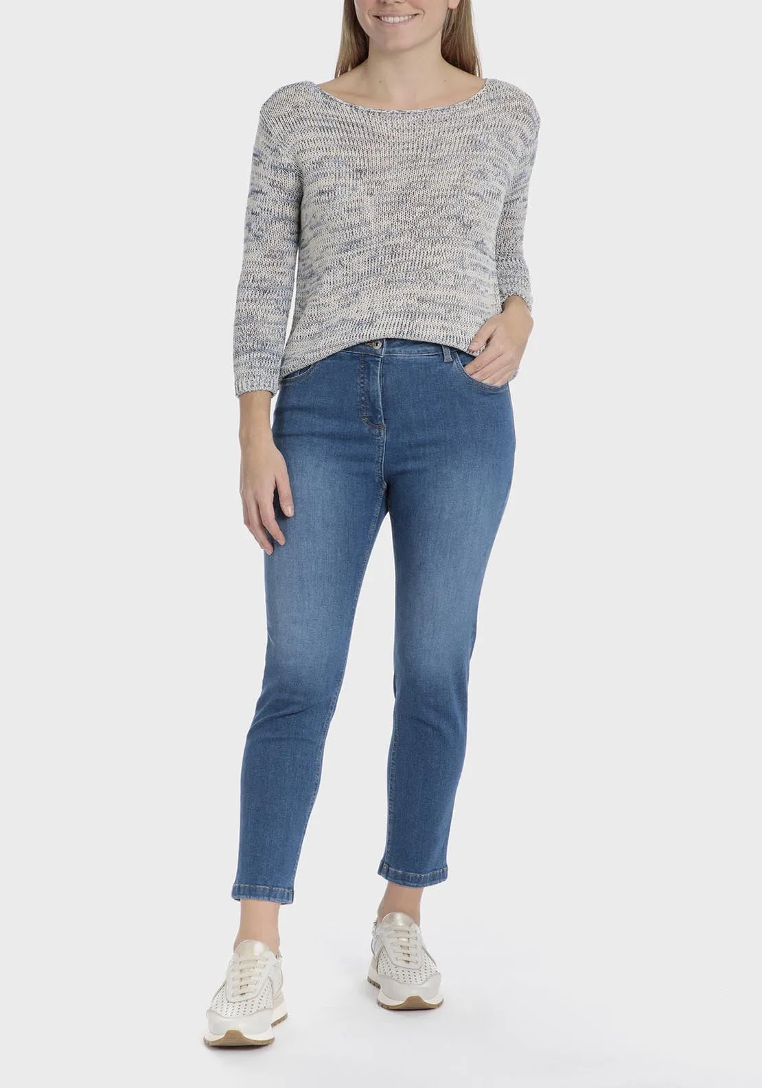 Denim Capri Trousers - Blue