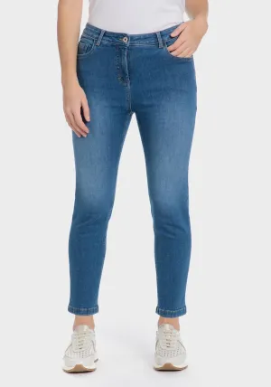 Denim Capri Trousers - Blue