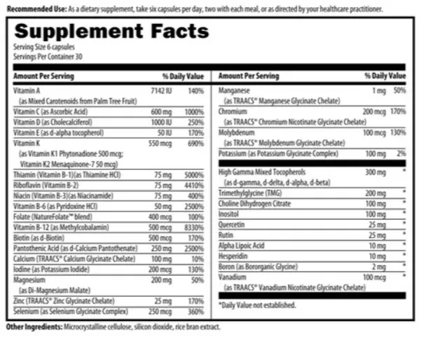 Designs For Health Complete Multi (Copper and Iron free) 180's