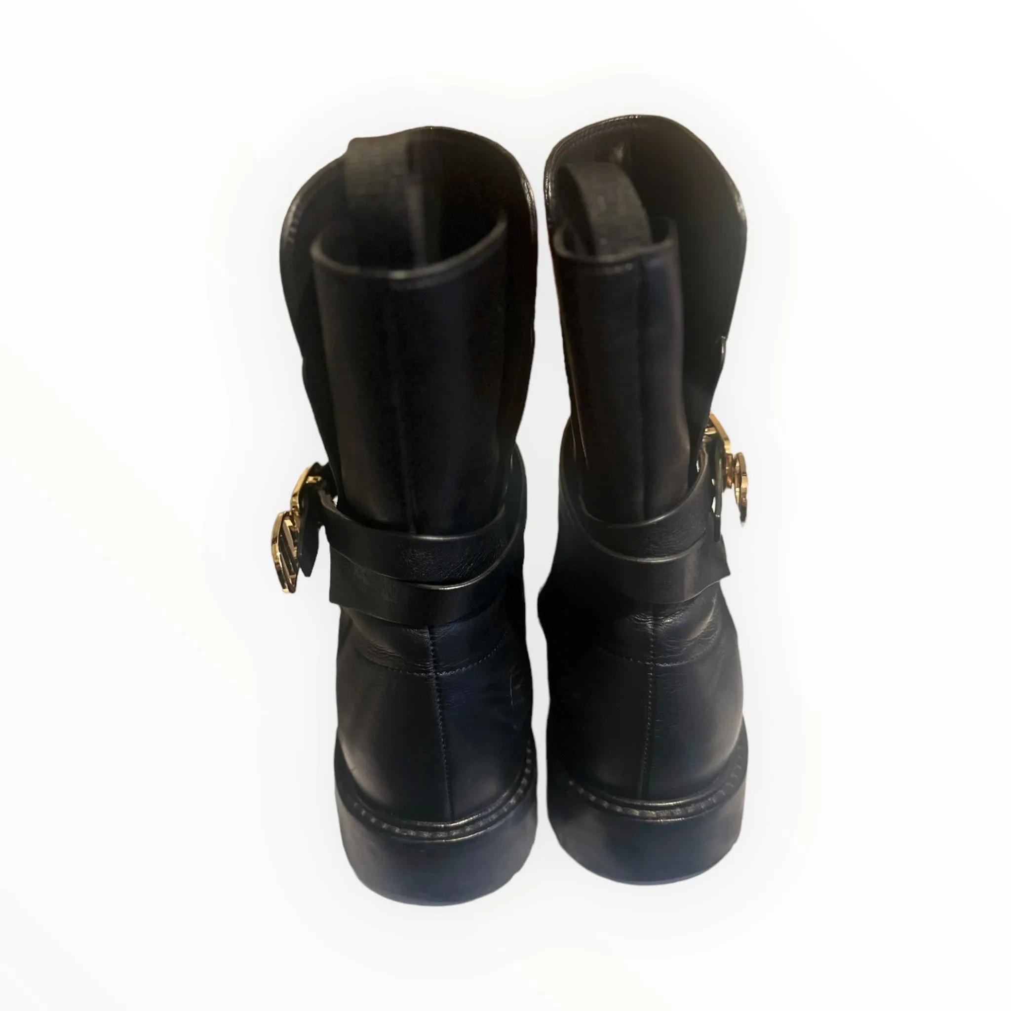 Dior Calfskin Empreinte Ankle Boots - Black - Size 37.5