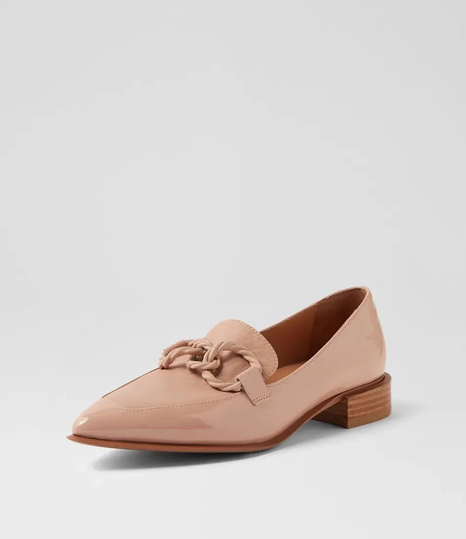 Django & Juliette - Elgin Cappuccino Patent Leather Loafers