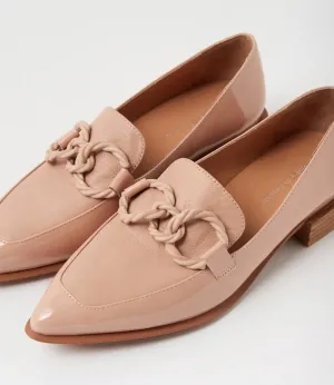 Django & Juliette - Elgin Cappuccino Patent Leather Loafers