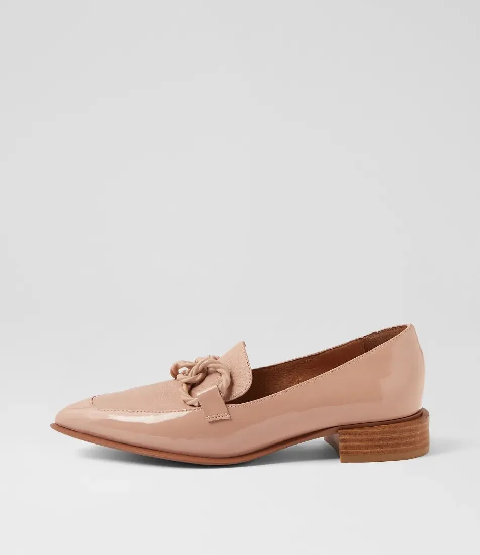 Django & Juliette - Elgin Cappuccino Patent Leather Loafers