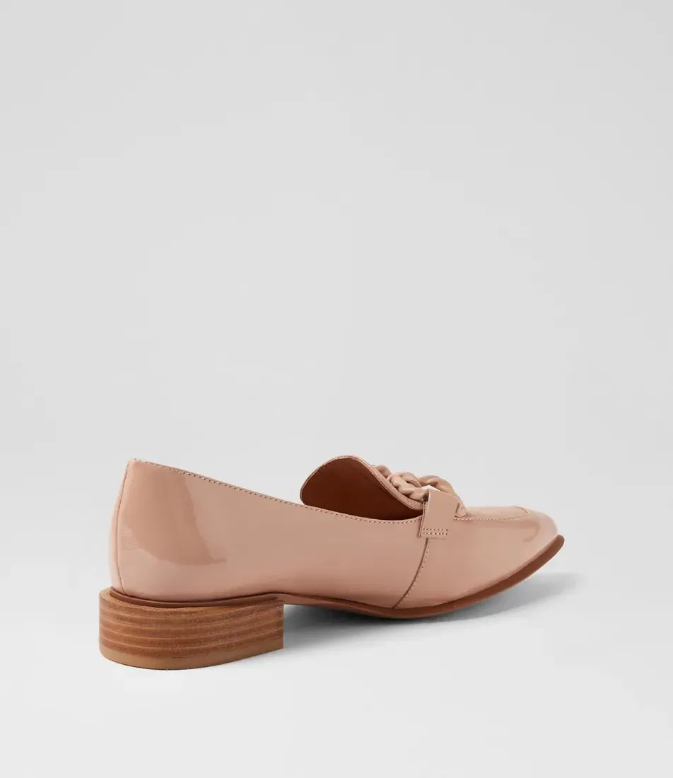 Django & Juliette - Elgin Cappuccino Patent Leather Loafers