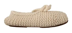 Dolce & Gabbana Wool Chic Knit Ballerina Flats