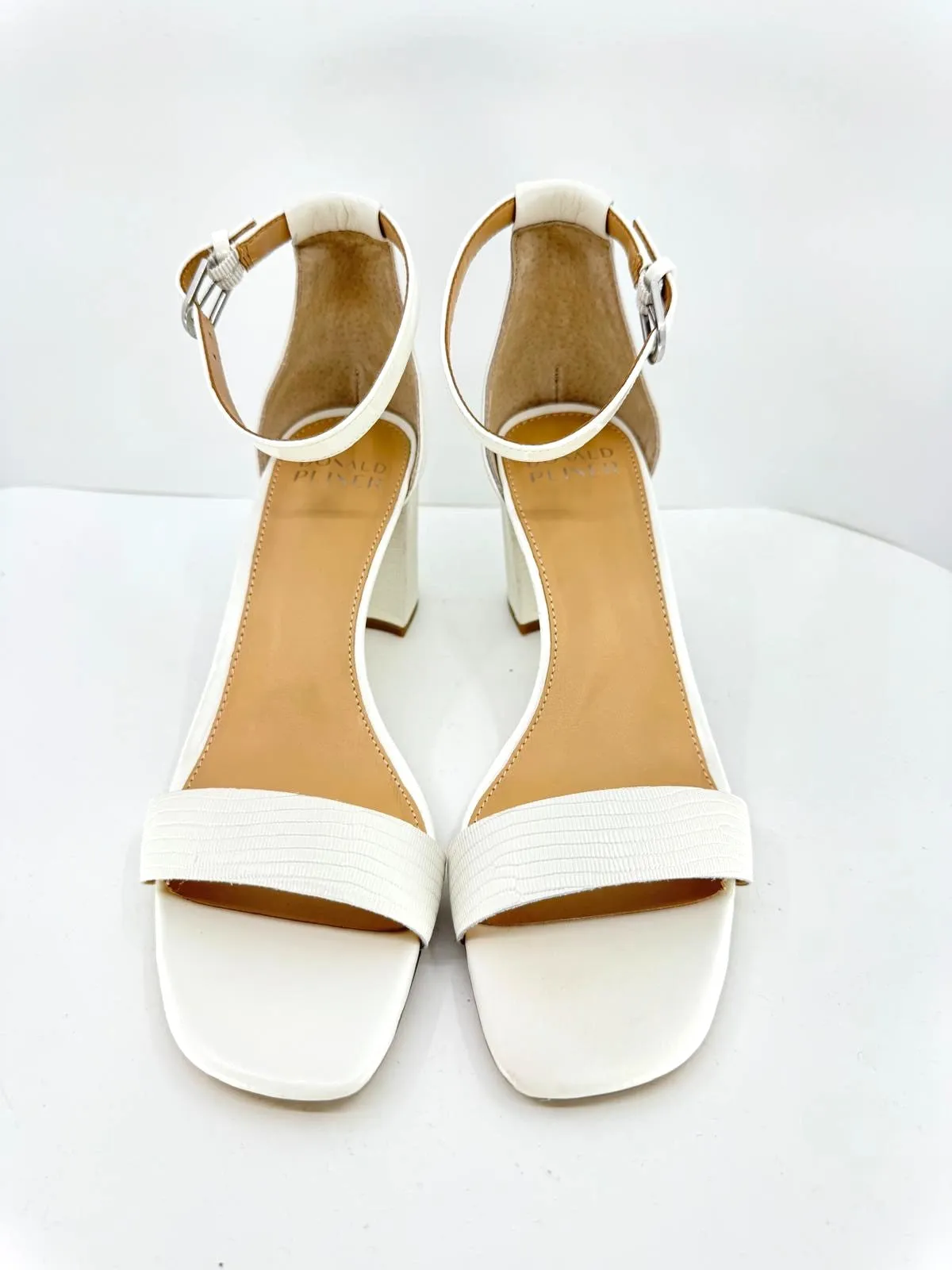 DONAL J PLINER FARAH LEATHER OPEN-TOE ANKLE STRAP SANDALS