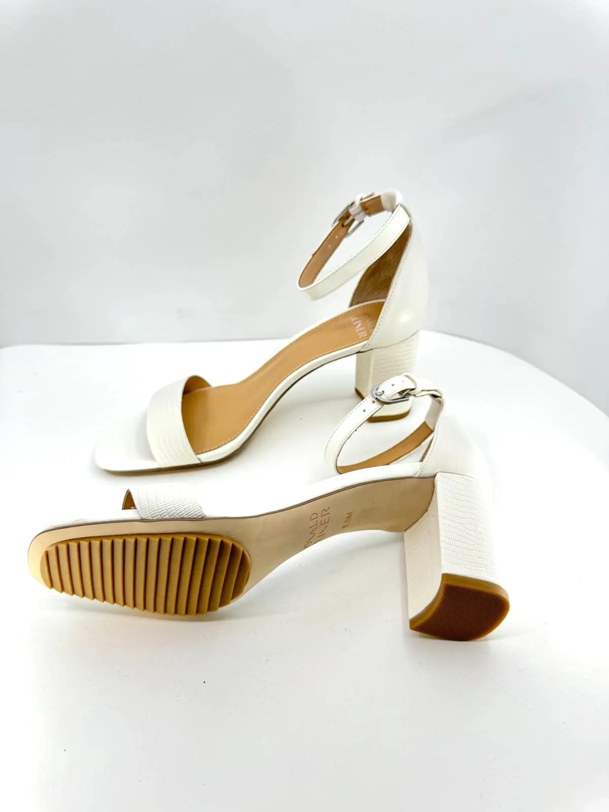 DONAL J PLINER FARAH LEATHER OPEN-TOE ANKLE STRAP SANDALS