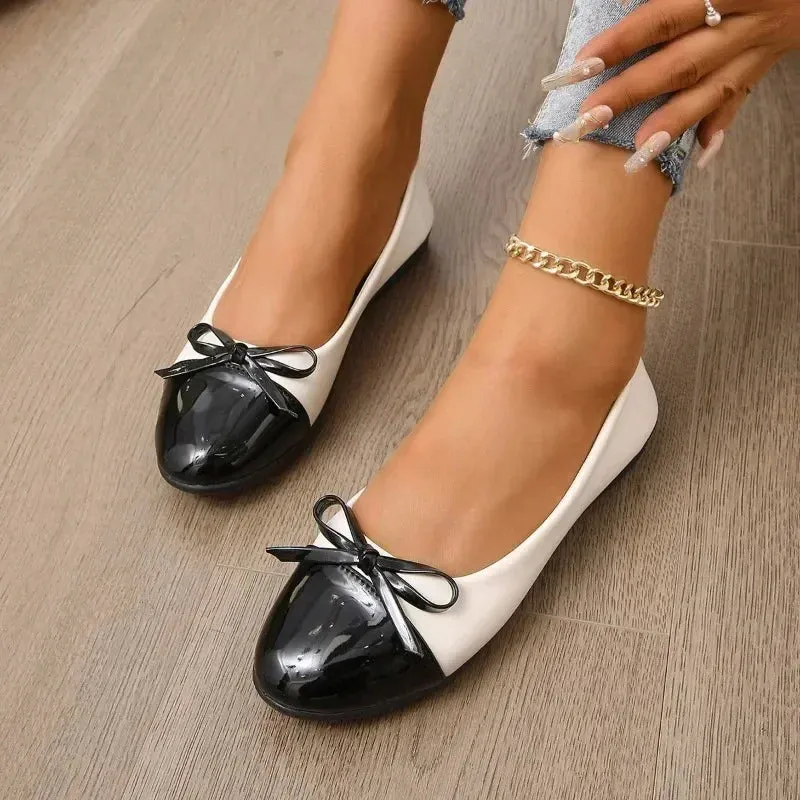 Elegant Bow Design Women's Flats - Casual Comfort