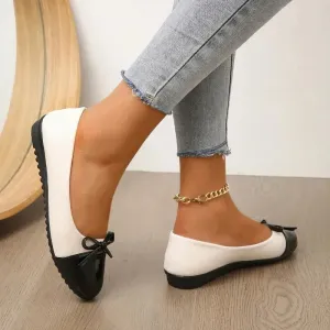 Elegant Bow Design Women's Flats - Casual Comfort