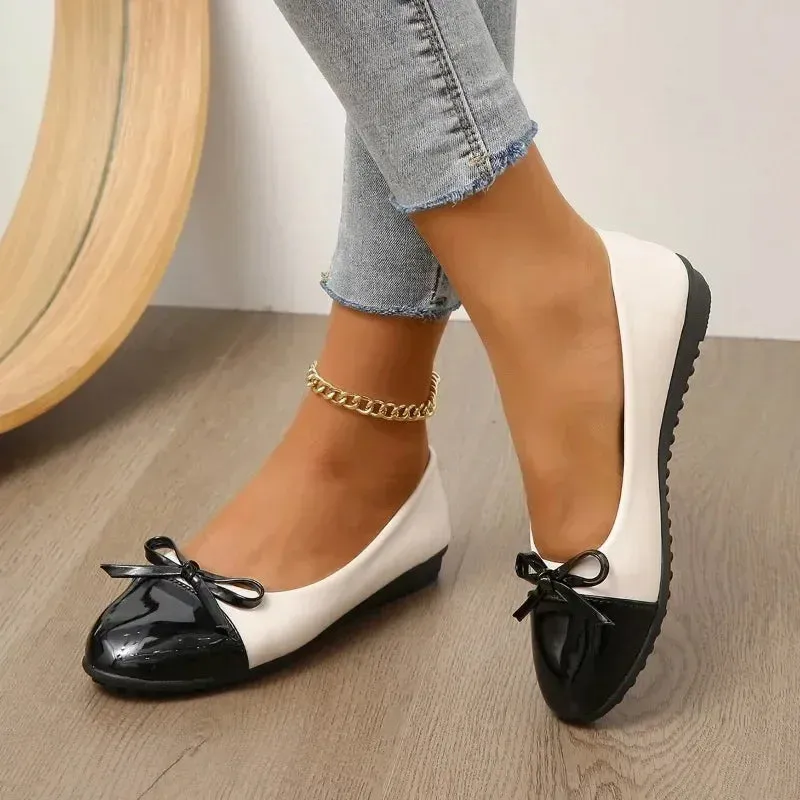Elegant Bow Design Women's Flats - Casual Comfort