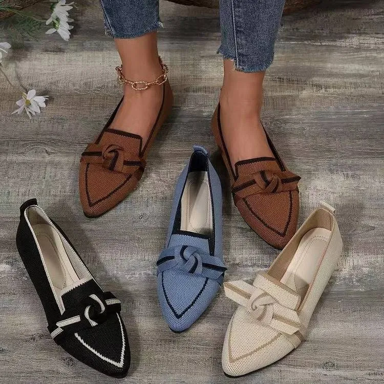 Elegant Bow-Tied Flats – The Perfect Blend of Comfort and Class