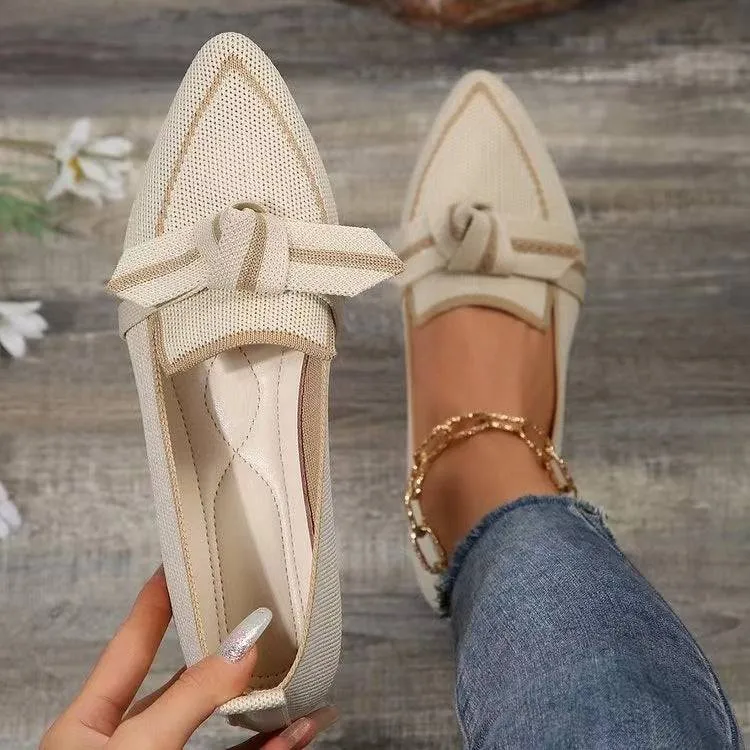 Elegant Bow-Tied Flats – The Perfect Blend of Comfort and Class