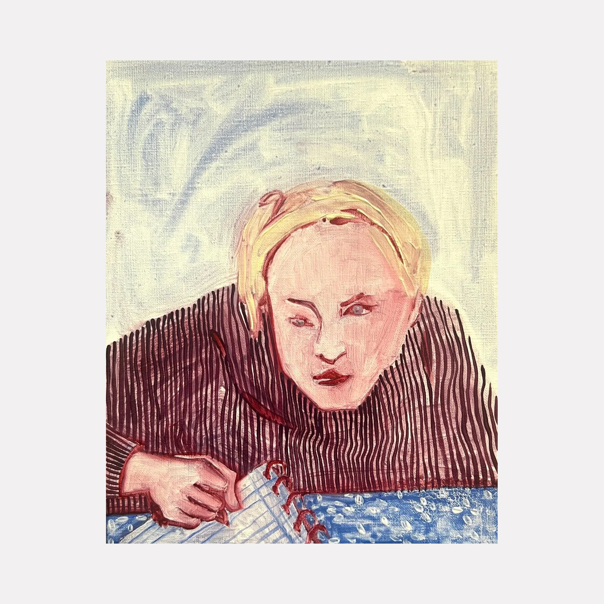 Eve Doing Homework After Eating an Apple from the Garden