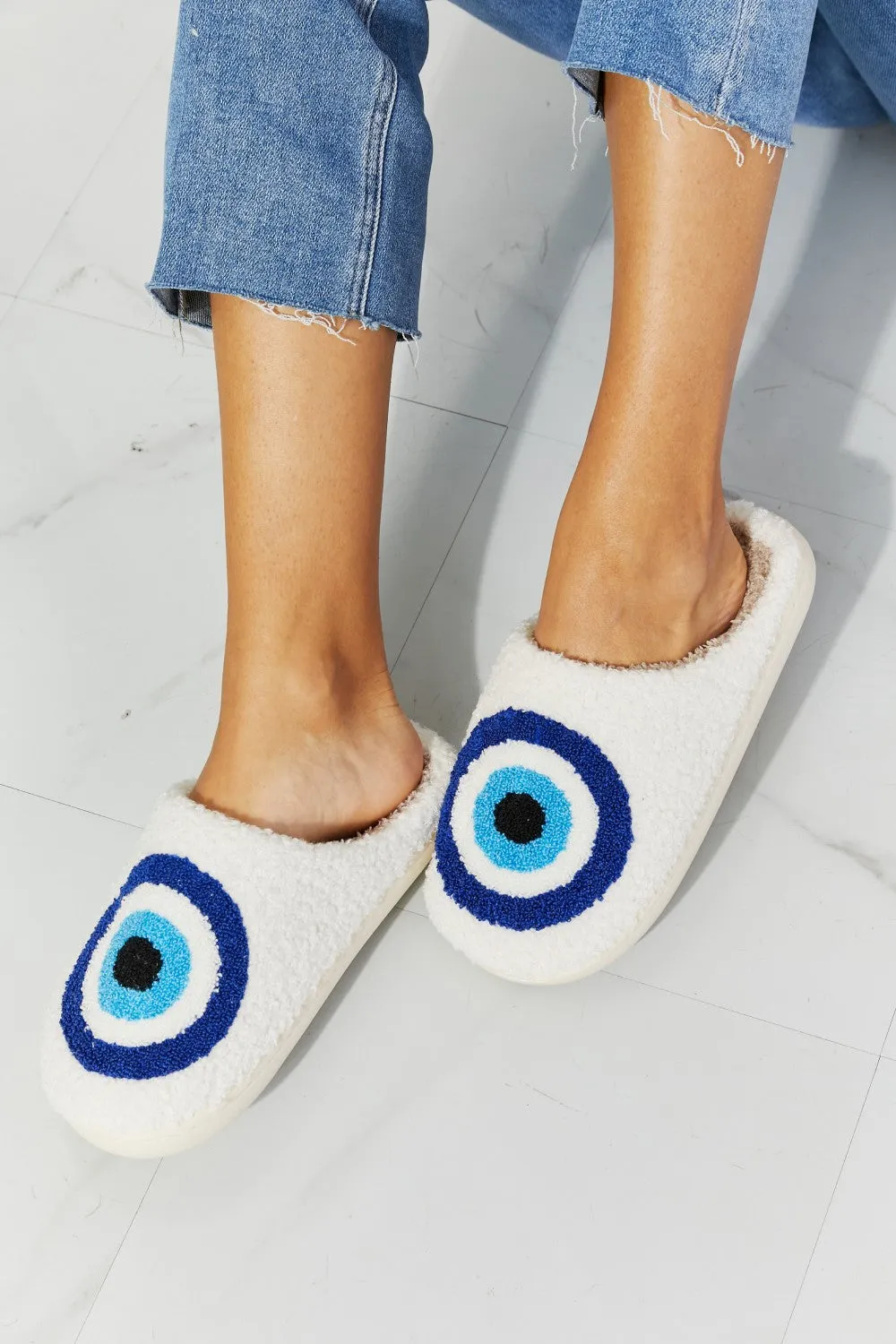 Eye Plush Slipper Shoes