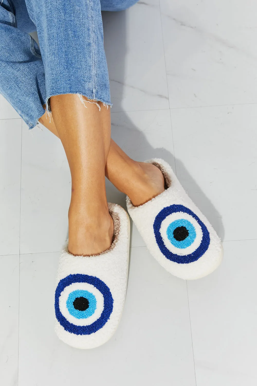 Eye Plush Slipper Shoes
