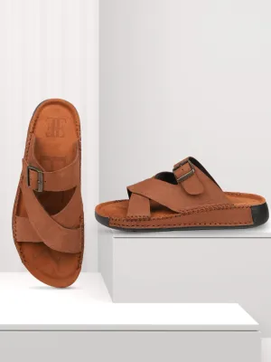 Ezok Men's Genuine Leather Sandals - Comfortable & Stylish Footwear