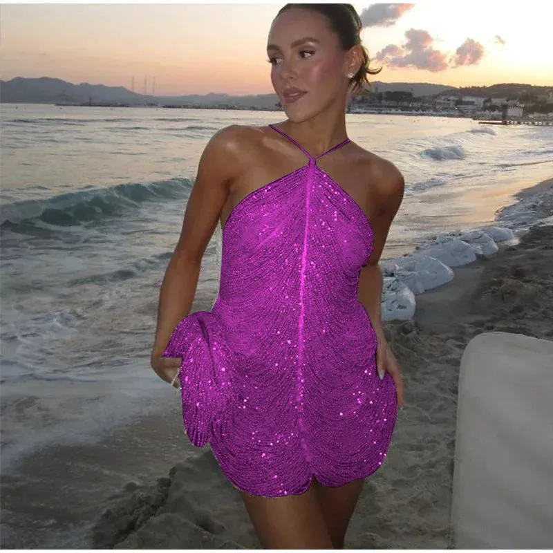 Feather Fringe Mini Dress | Bold & Playful | Glamorous Party Wear