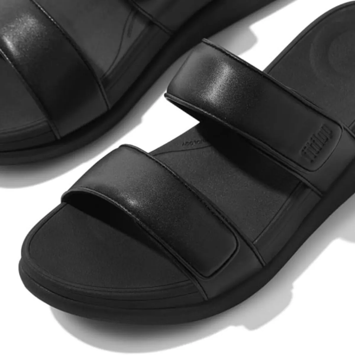 FitFlop Women's F-Mode GO Adjustable Two-Bar All Black