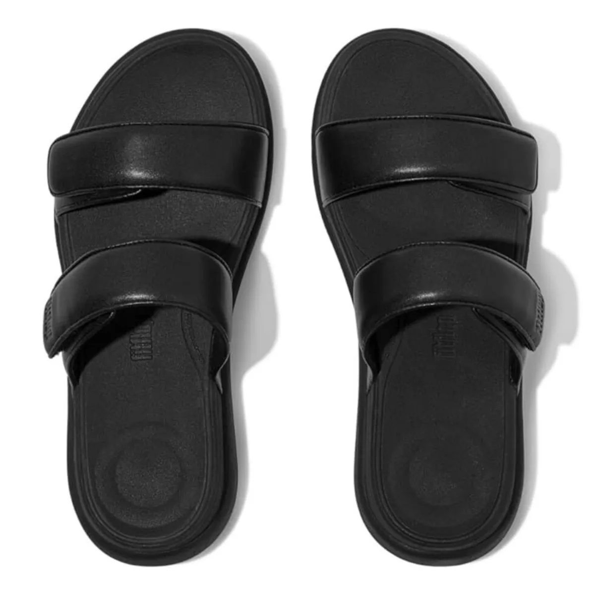 FitFlop Women's F-Mode GO Adjustable Two-Bar All Black