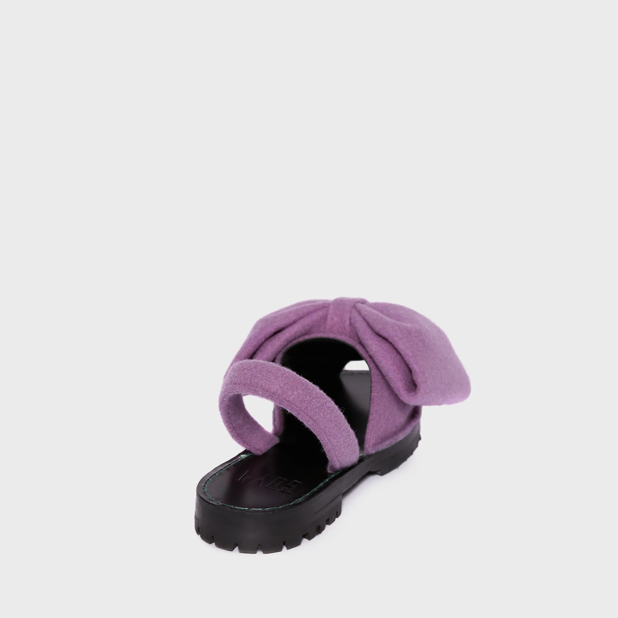 GOYA Violet Oversized Felt Bow Sandals