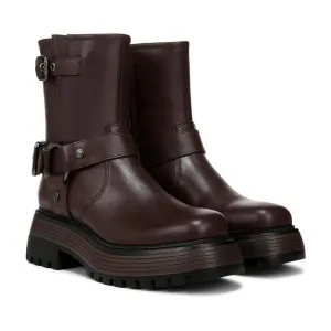 Hadley Dark Chocolate Buckle Harness Lug Ankle Boots