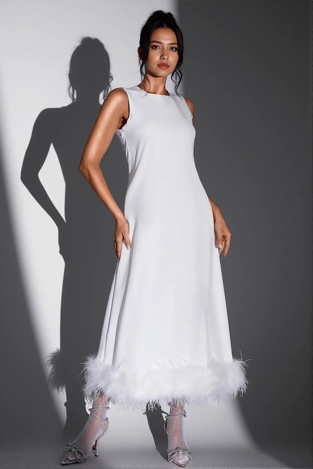 Harra Strappy Feather Dress