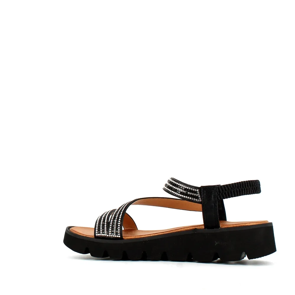 Heavenly Feet Fresco Sandal Black