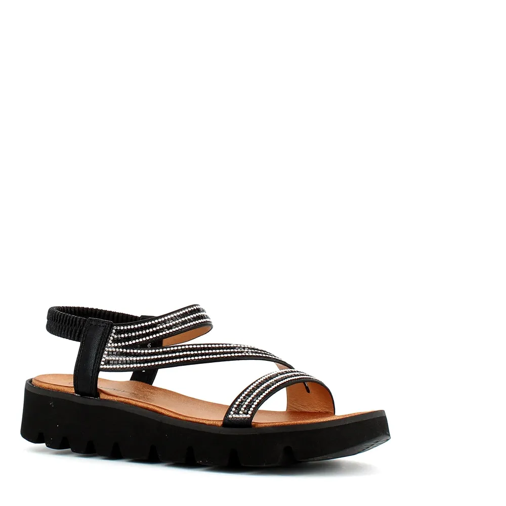 Heavenly Feet Fresco Sandal Black