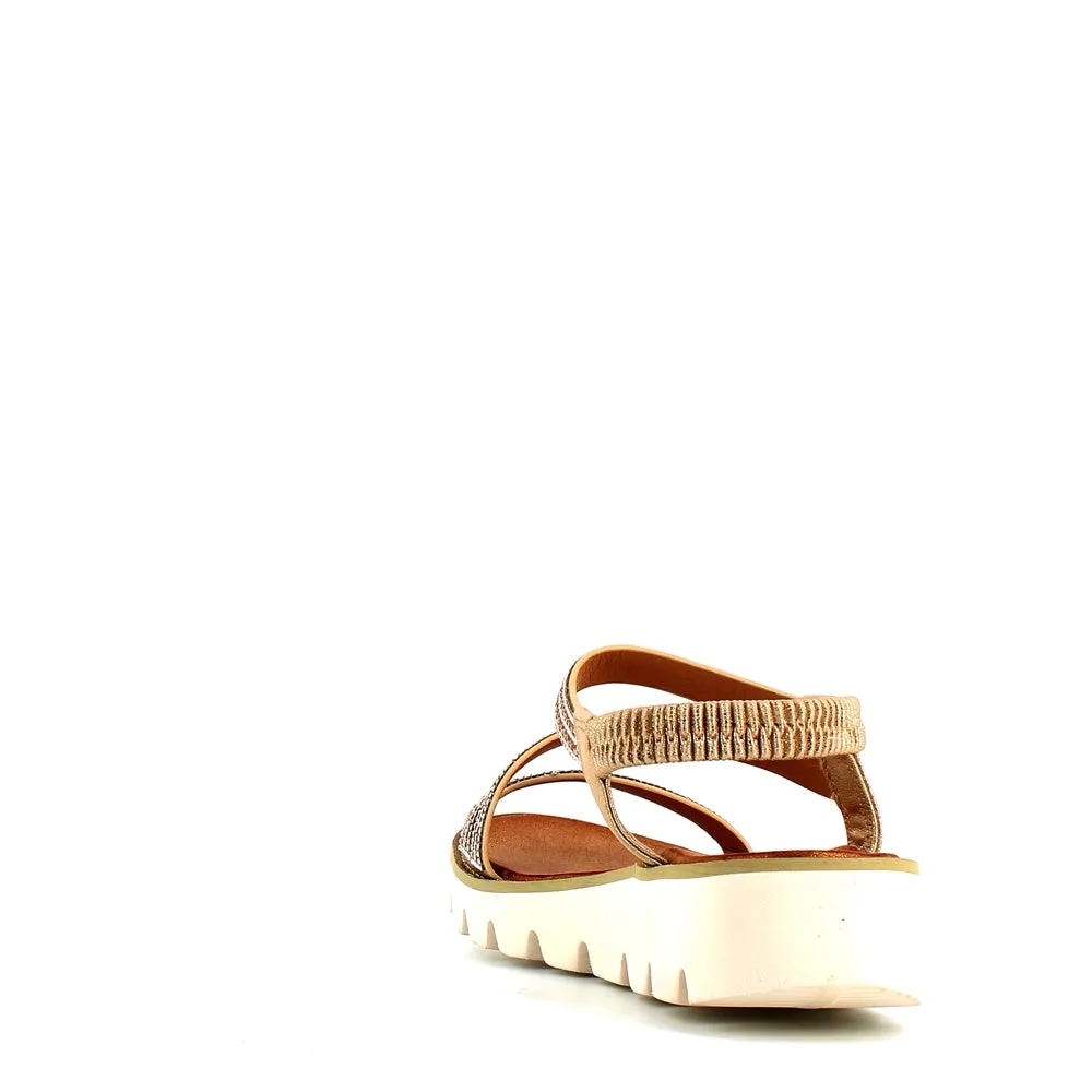 Heavenly Feet Fresco Sandal Gold