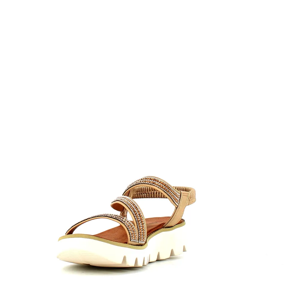 Heavenly Feet Fresco Sandal Gold