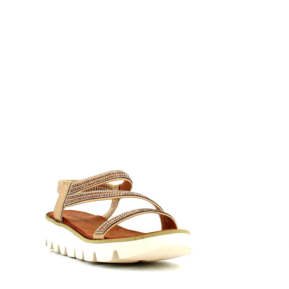 Heavenly Feet Fresco Sandal Gold