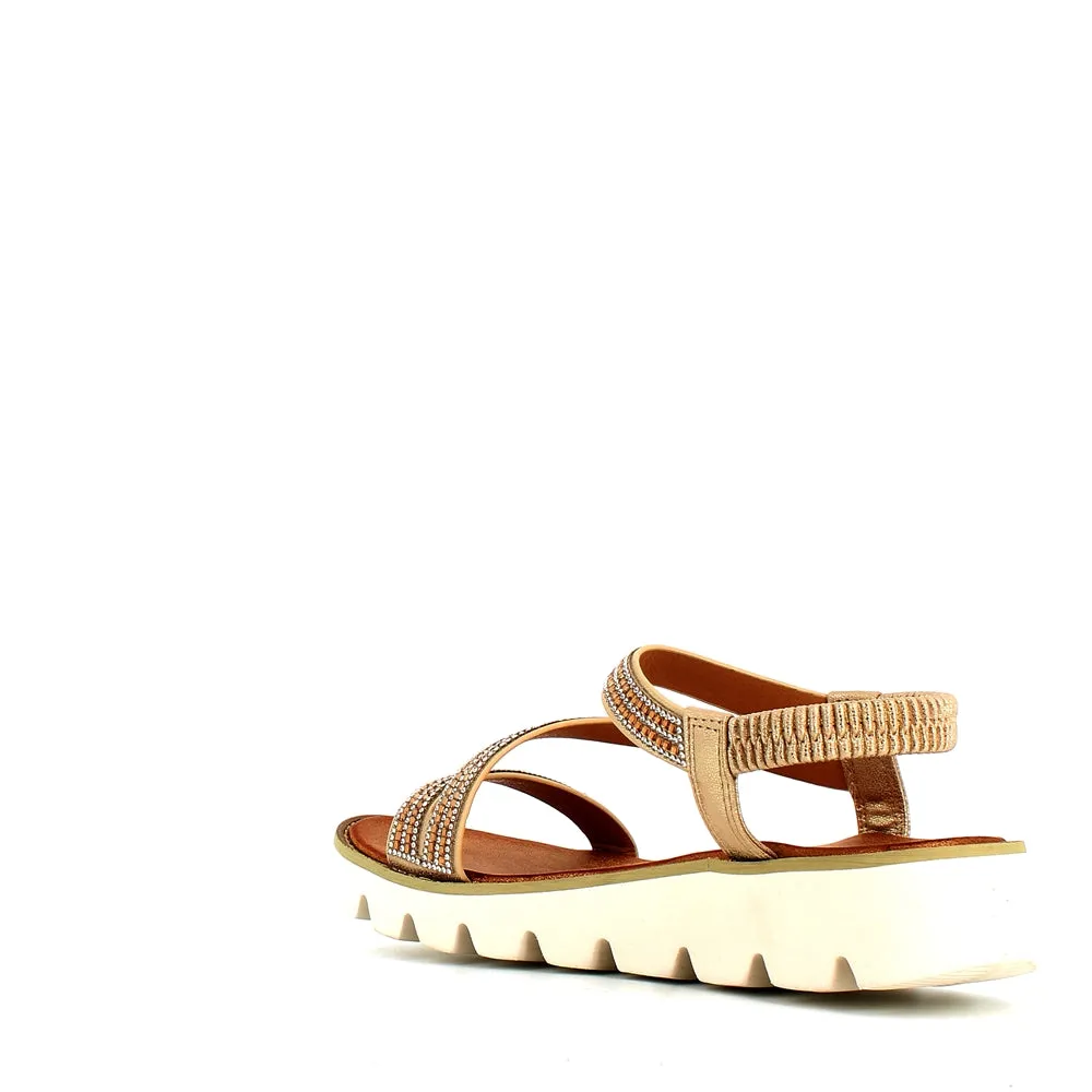 Heavenly Feet Fresco Sandal Gold
