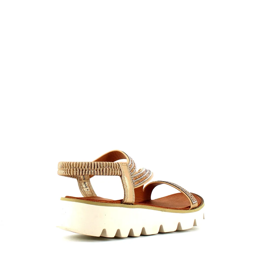 Heavenly Feet Fresco Sandal Gold