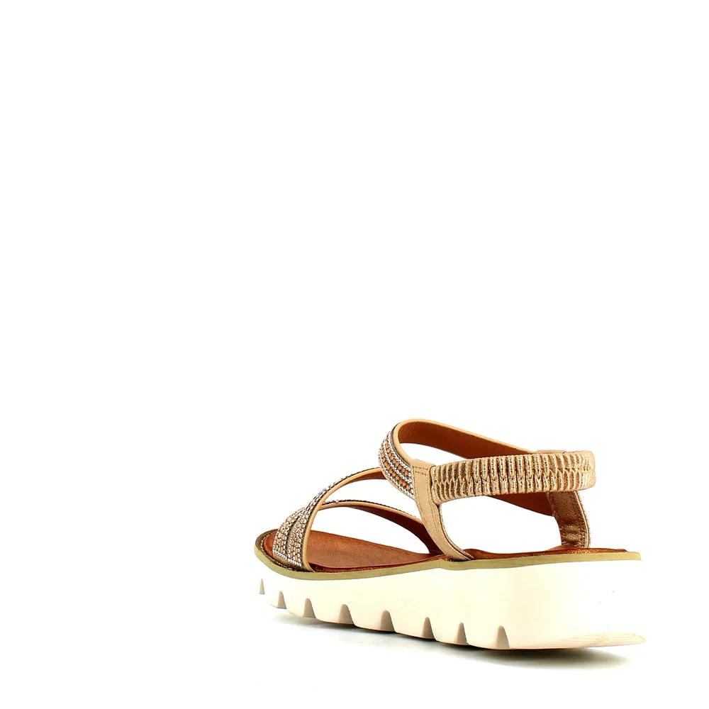 Heavenly Feet Fresco Sandal Gold