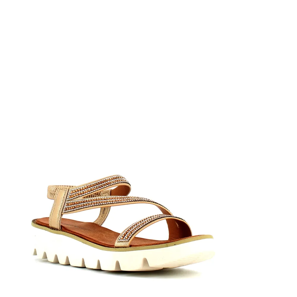 Heavenly Feet Fresco Sandal Gold
