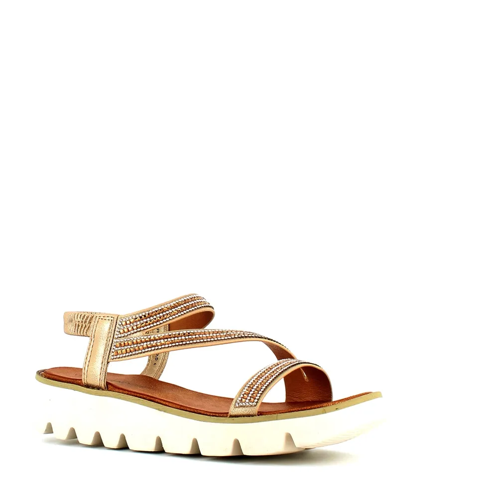 Heavenly Feet Fresco Sandal Gold