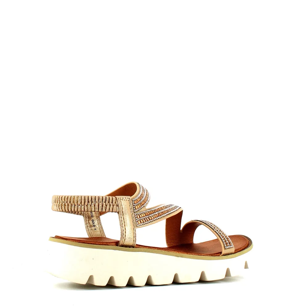Heavenly Feet Fresco Sandal Gold