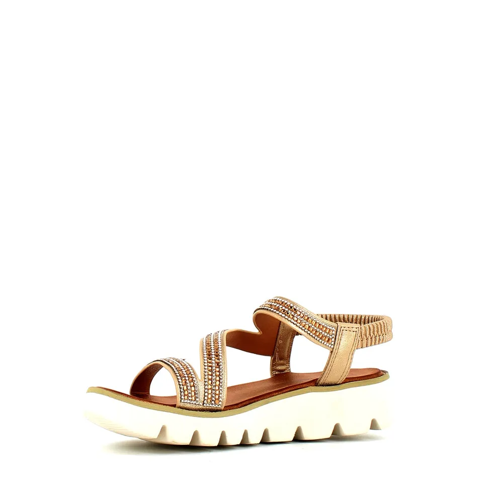 Heavenly Feet Fresco Sandal Gold