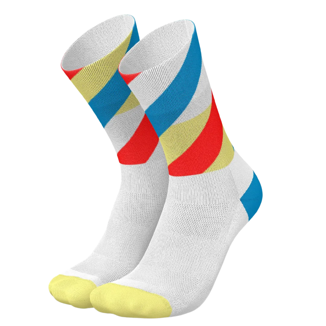 Incylence - Running Loops Long Sock - White Blue Inferno