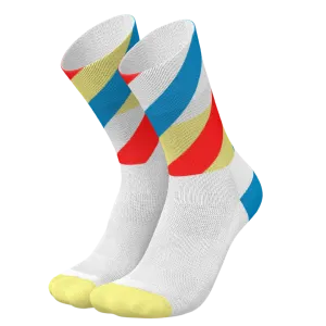 Incylence - Running Loops Long Sock - White Blue Inferno