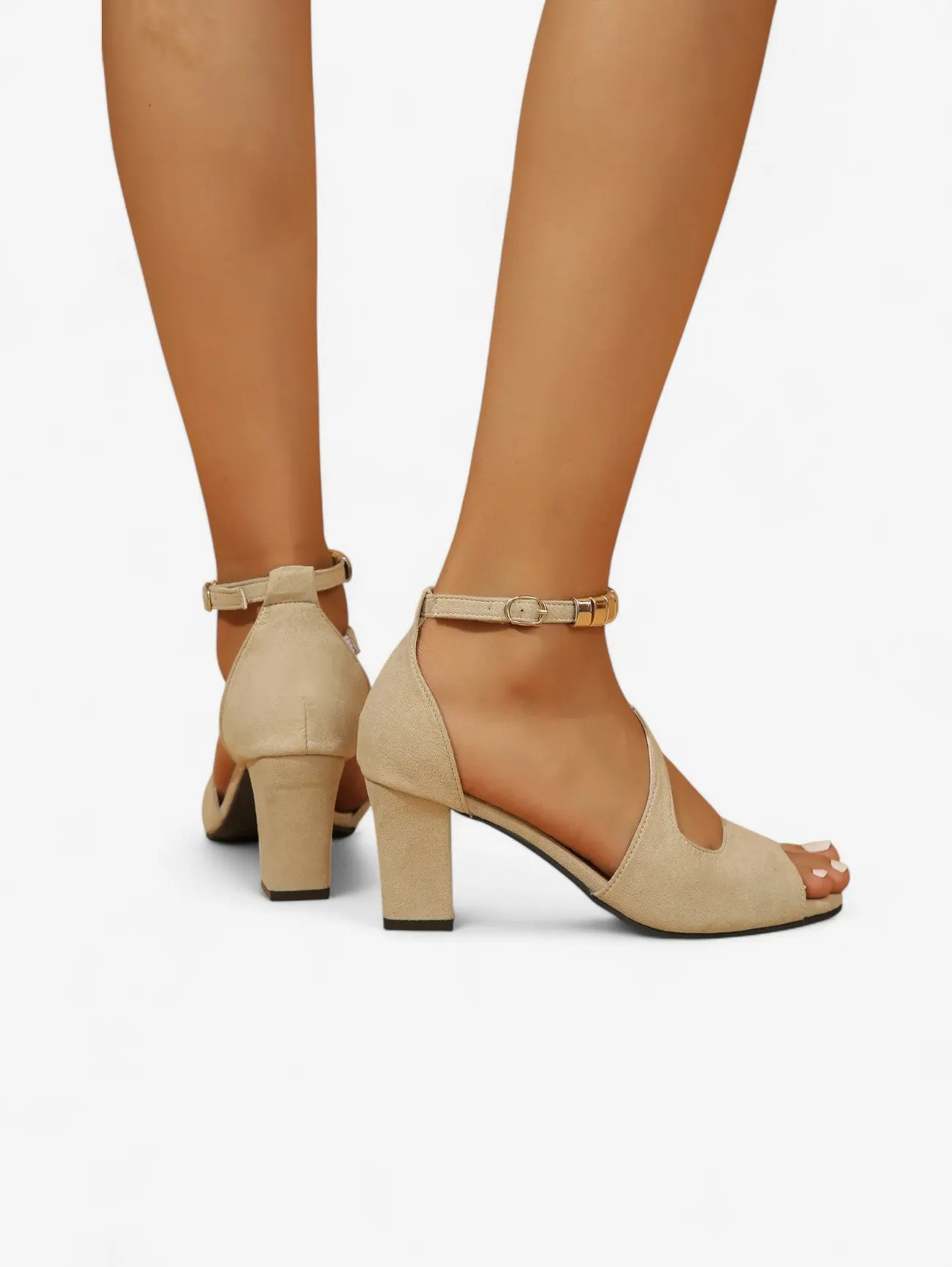 Jada | Women’s Open Toe Block Heel Sandals Ankle Strap