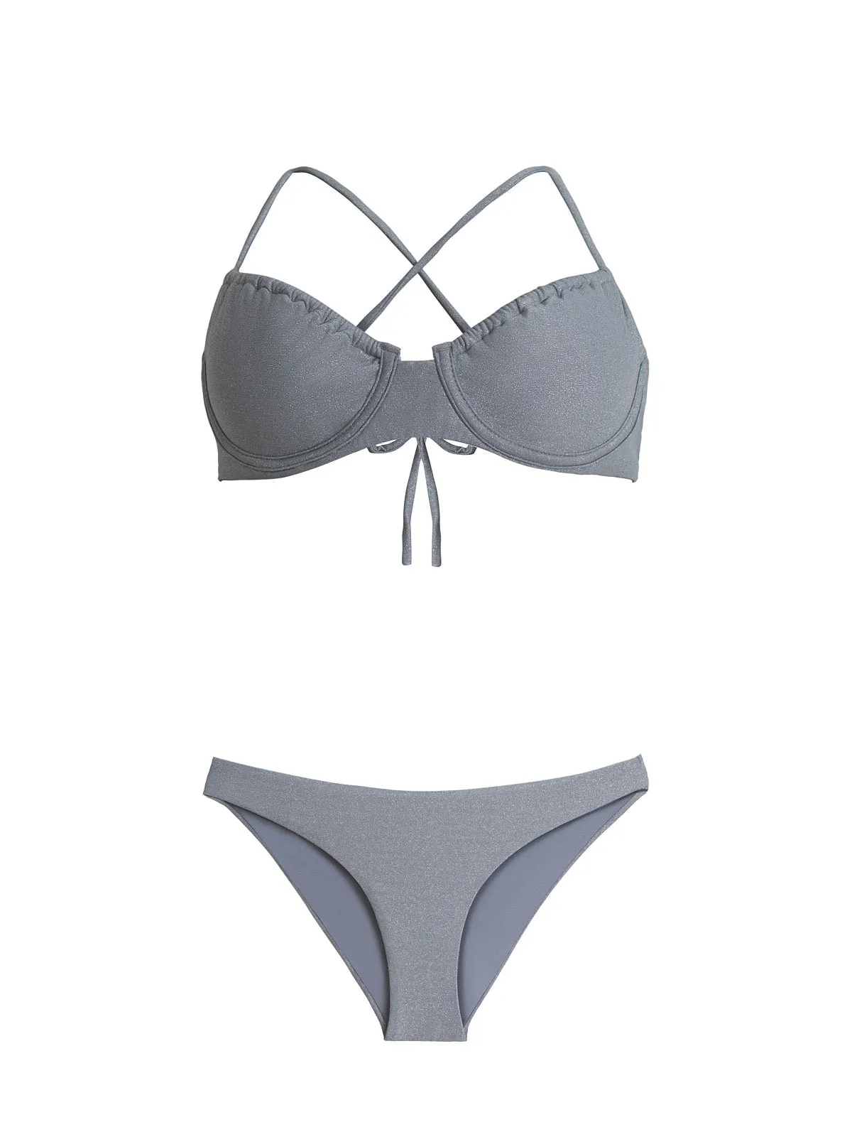 Jasmin Underwire-Basic Ruched Bikini ::RET