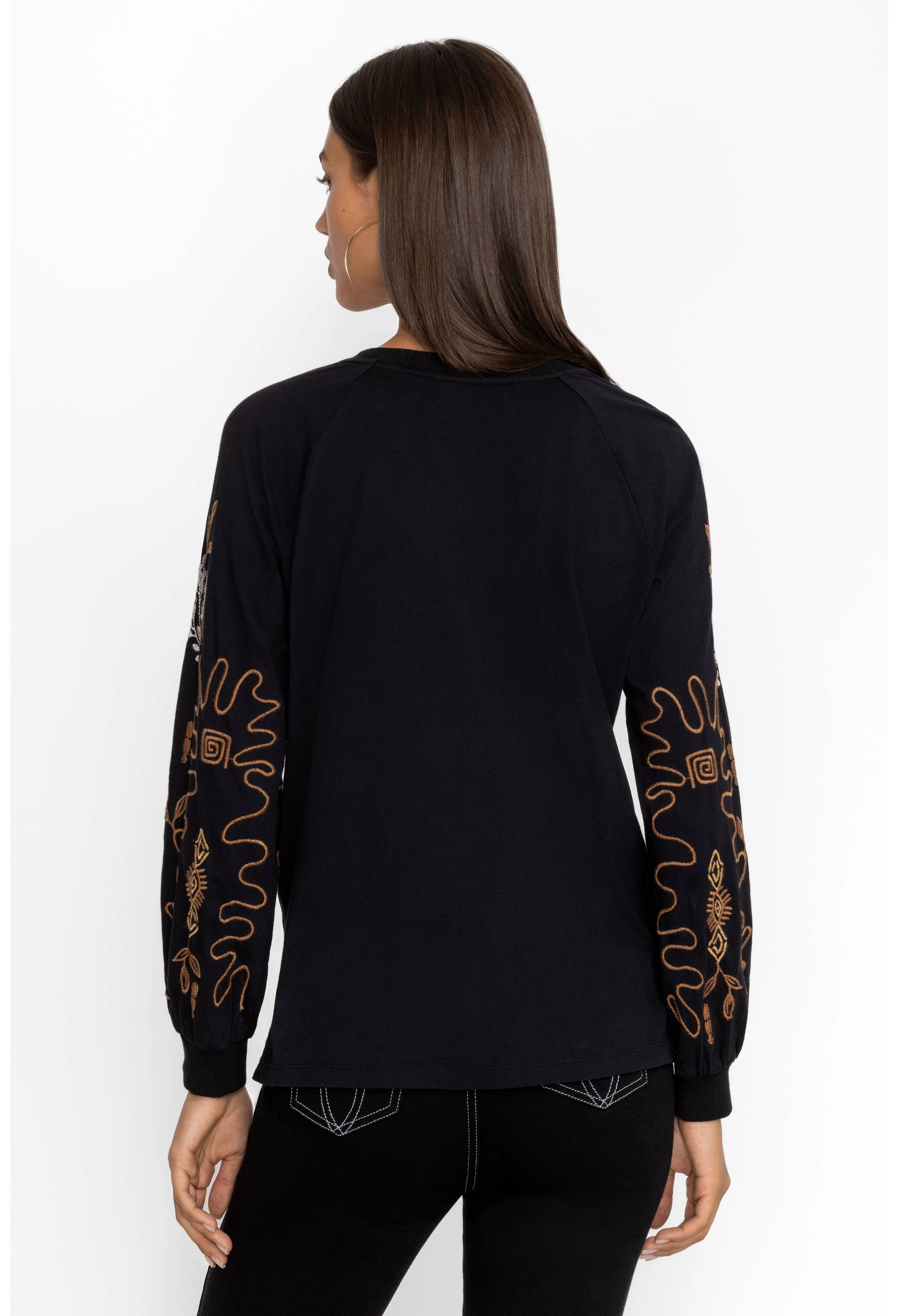Johnny Was Raglan Bishop Sleeve Tee Jenai