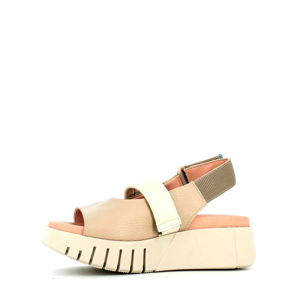 Jose Saenz Wedge Sandal Beige Cream