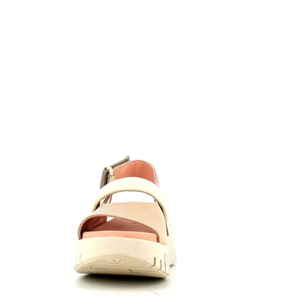Jose Saenz Wedge Sandal Beige Cream
