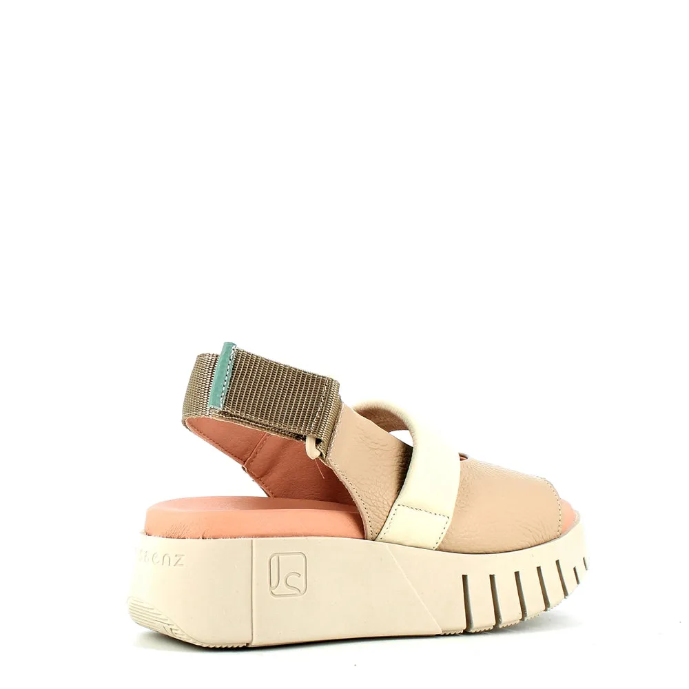 Jose Saenz Wedge Sandal Beige Cream