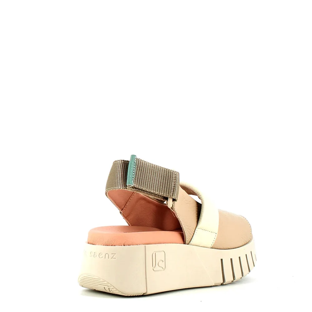 Jose Saenz Wedge Sandal Beige Cream