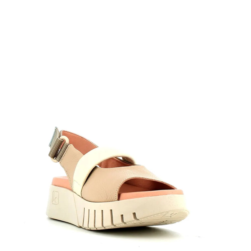 Jose Saenz Wedge Sandal Beige Cream